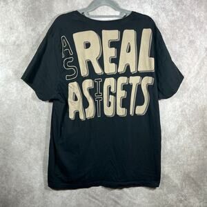 Loomstate Chipotle‎ Shirt 2XL Black As Real As It Gets Graphic Print Employee